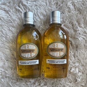 L'OCCITANE Almond Shower Oil Duo - Golden Hue 2 bottles New!